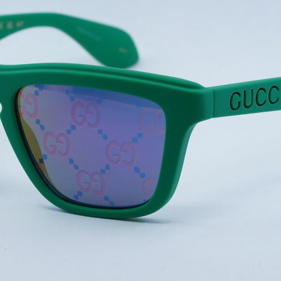 Gucci GG1571S 004 Square Sunglasses - Green/Blue Multicolor - Picture 9 of 11
